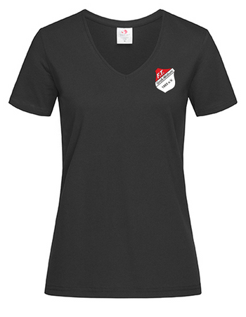 FT Groß-Midlum Fan - T-Shirt V-Ausschnitt Damen schwarz
