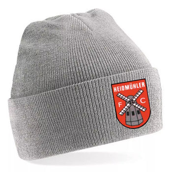 Heidmühler FC Fan Strickmütze Kinder Grau