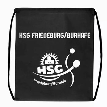 HSG Friedeburg/Burhafe Fan Turnbeutel Schwarz