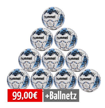 Hummel 10er Ballpaket Trainingsball Inspire 430 Blau 5