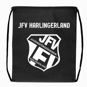 JFV Harlingerland Fan Turnbeutel Schwarz