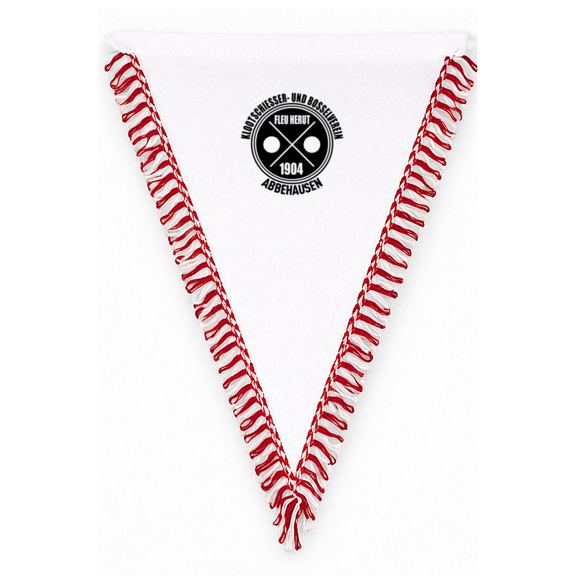 KBV Abbehausen Fan - Wimpel 23*29 weiß/rot