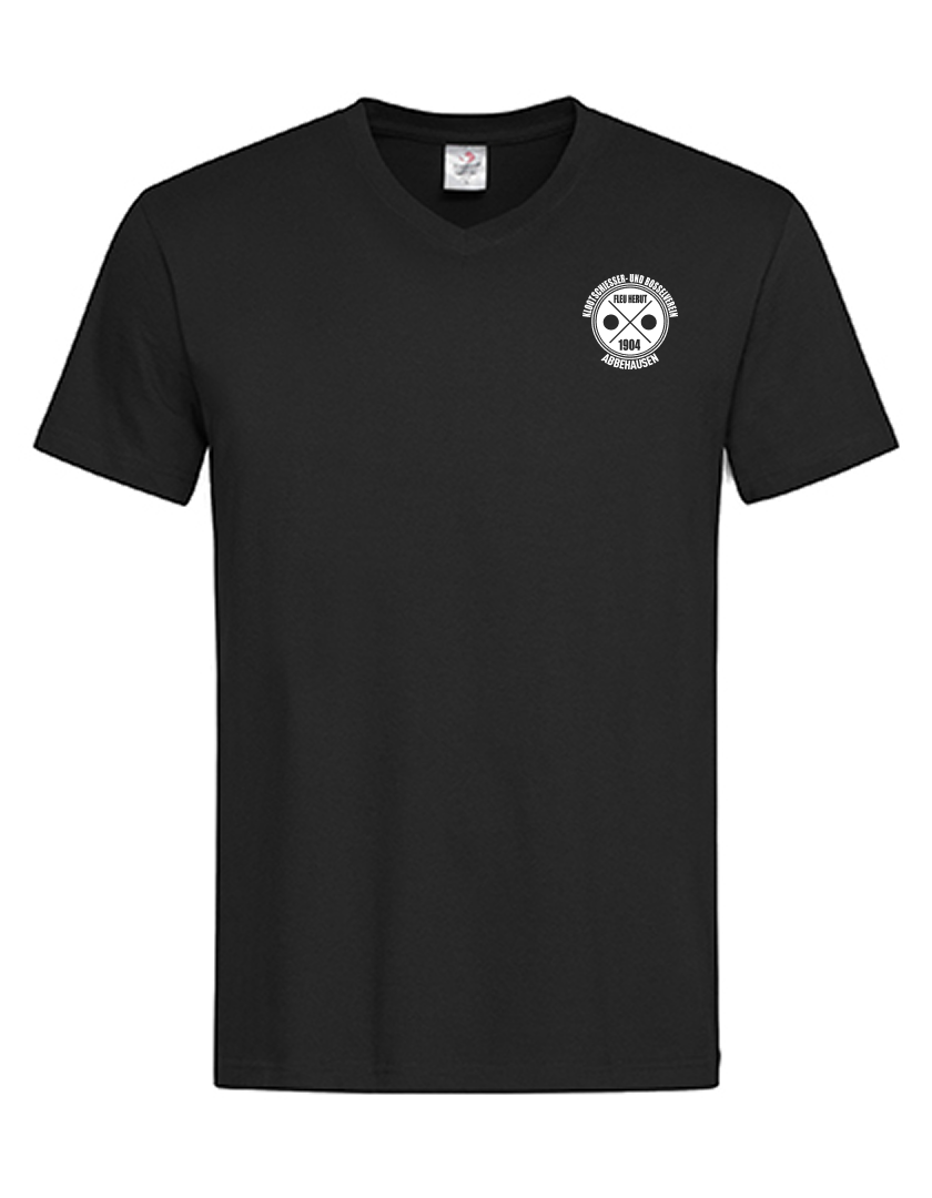 KBV Abbehausen Fan - T-Shirt V-Ausschnitt Herren schwarz