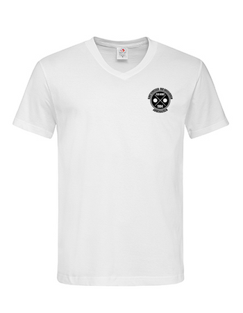 KBV Abbehausen Fan - T-Shirt V-Ausschnitt Herren weiß
