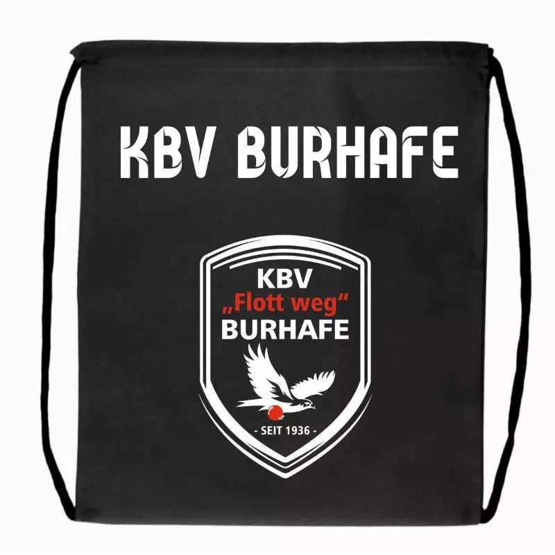 KBV Burhafe Fan Turnbeutel Schwarz