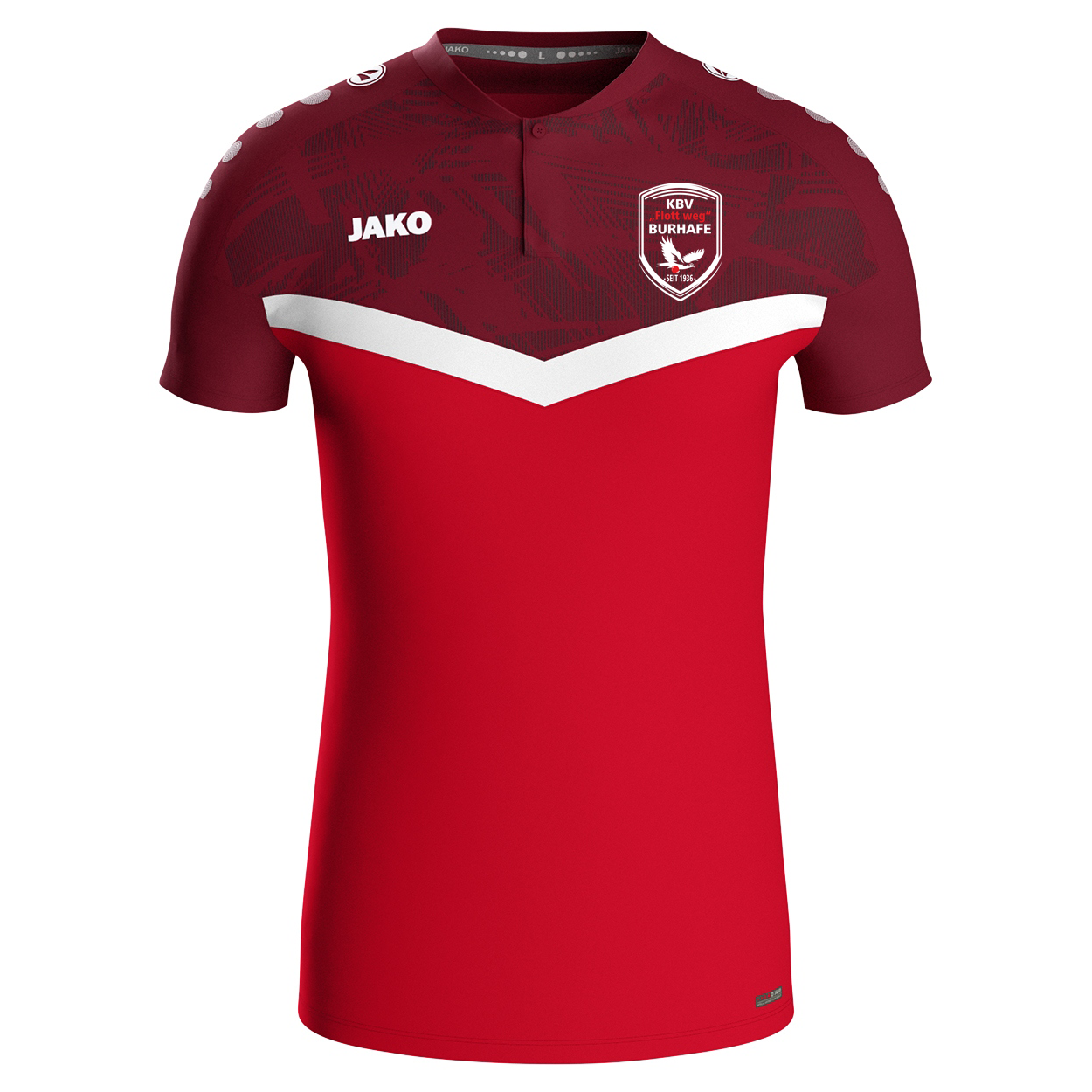 KBV Burhafe Polo Iconic Herren Rot