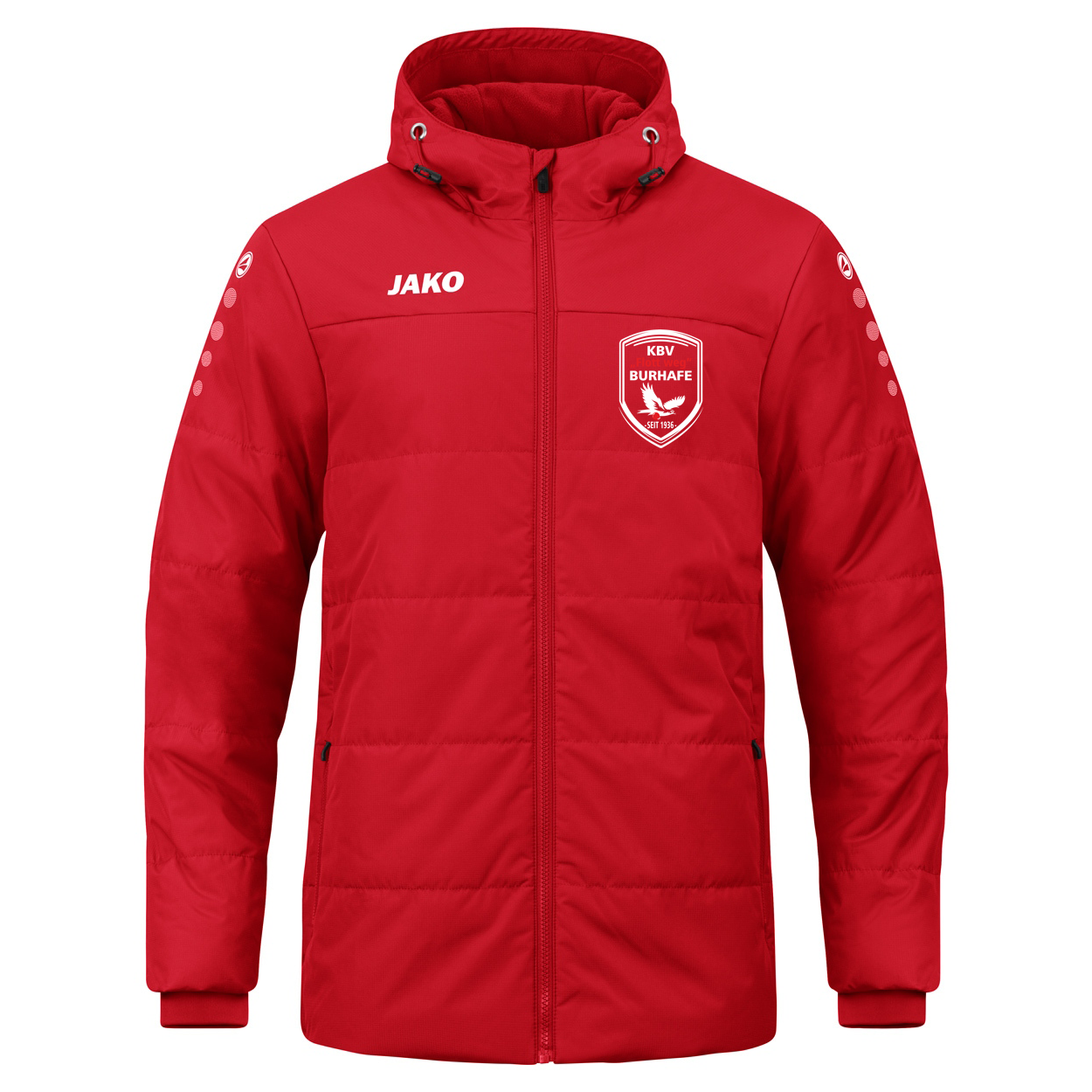 KBV Burhafe Coachjacke Team mit Kapuze Herren Rot