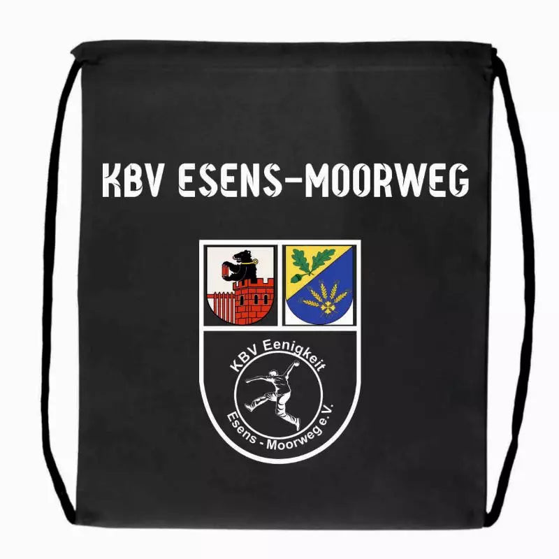 KBV Esens-Moorweg Fan Turnbeutel Schwarz