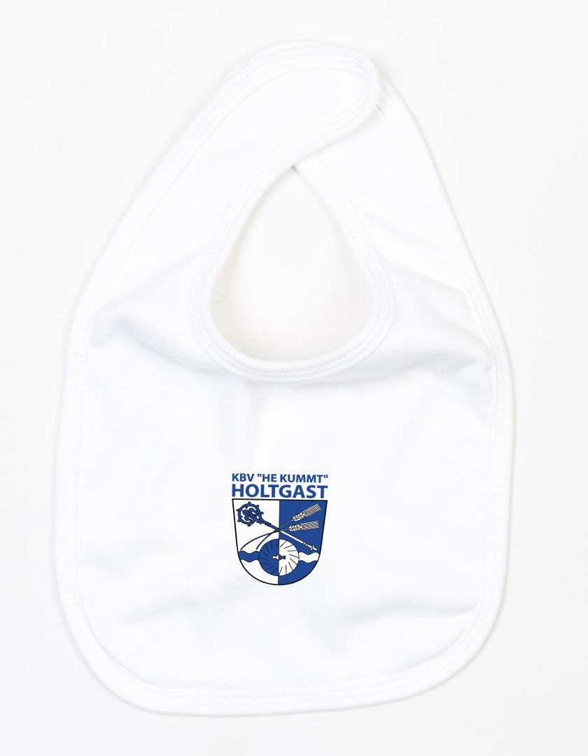KBV Holtgast Fan - Lätzchen Baby weiß