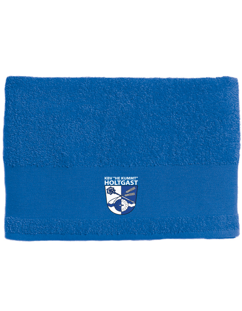 KBV Holtgast Fan - Handtuch 50*100 blaumit logo