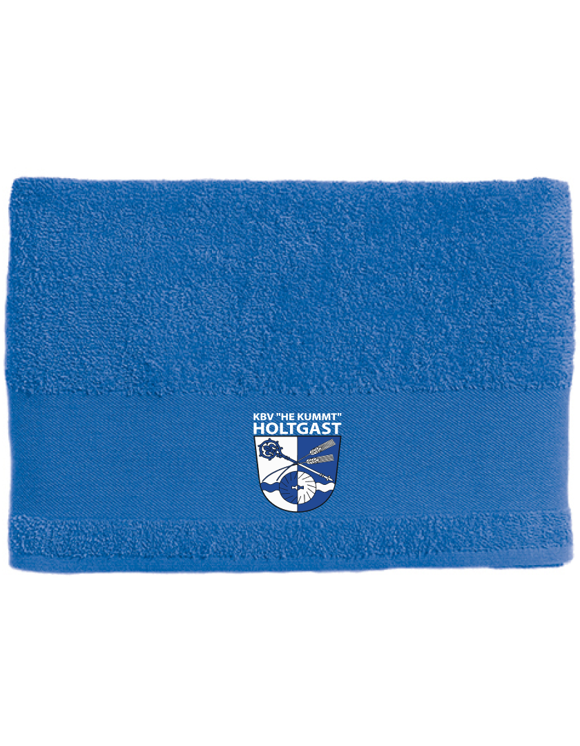 KBV Holtgast Fan - Duschtuch 70*140 blaumit logo