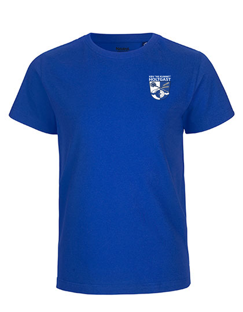 KBV Holtgast Fan - T-Shirt Fairtrade Kinder blaumit logo