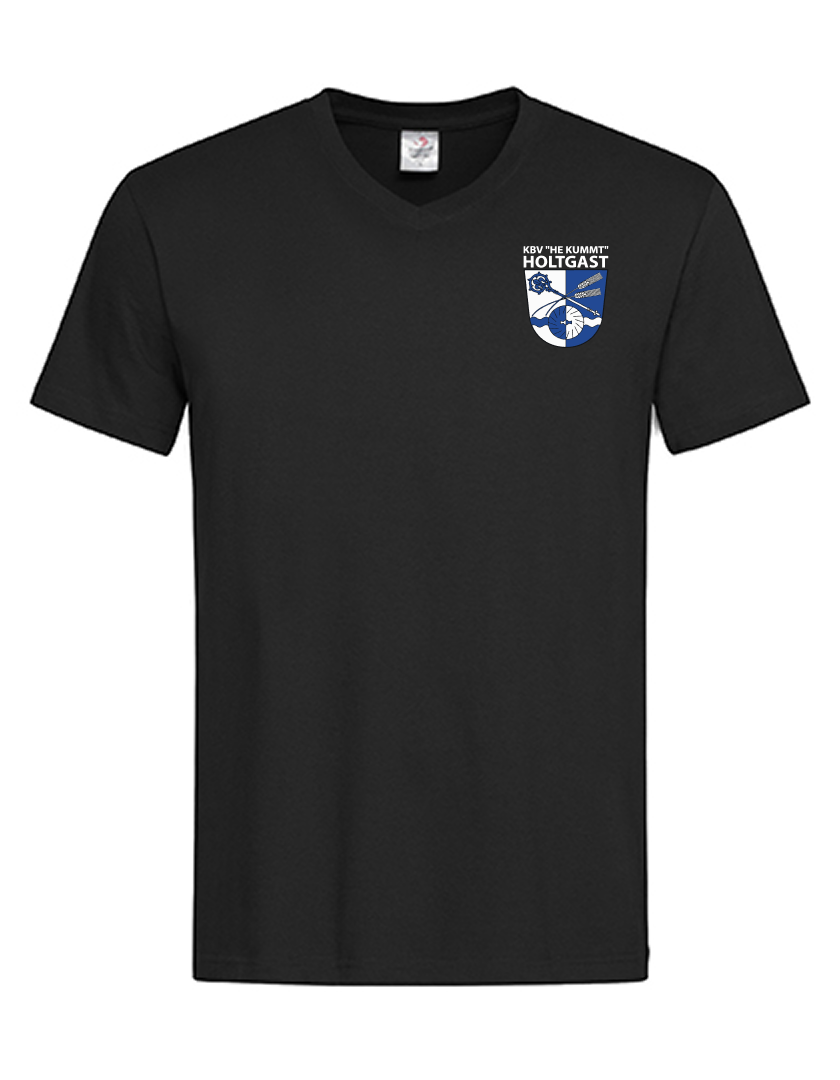 KBV Holtgast Fan - T-Shirt V-Ausschnitt Herren schwarz