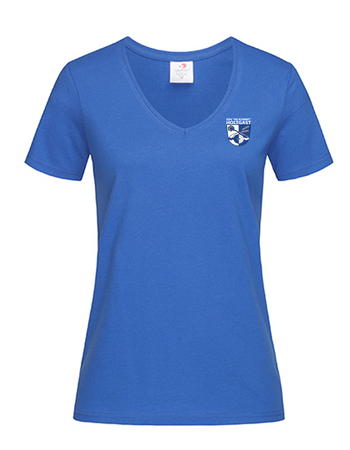 KBV Holtgast Fan - T-Shirt V-Ausschnitt Damen blaumit logo