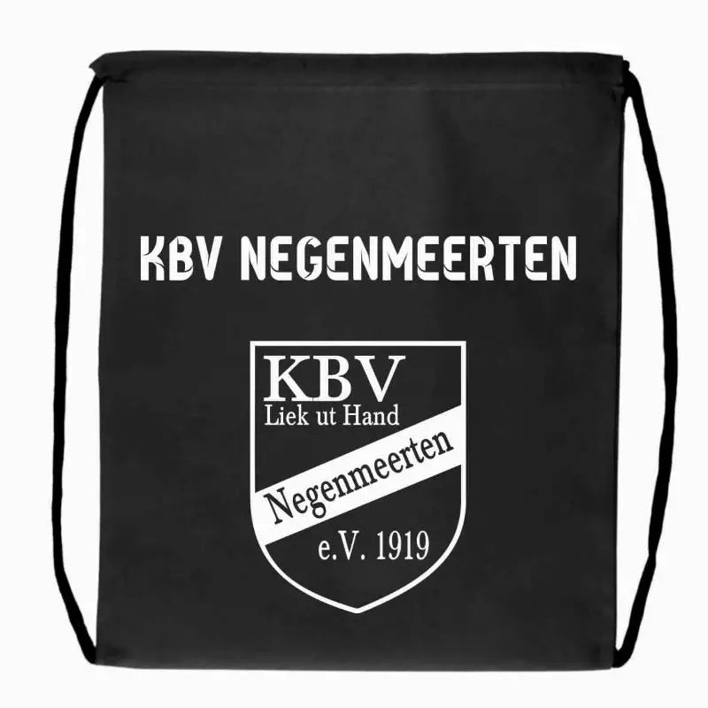 KBV Negenmeerten Fan Turnbeutel Schwarz