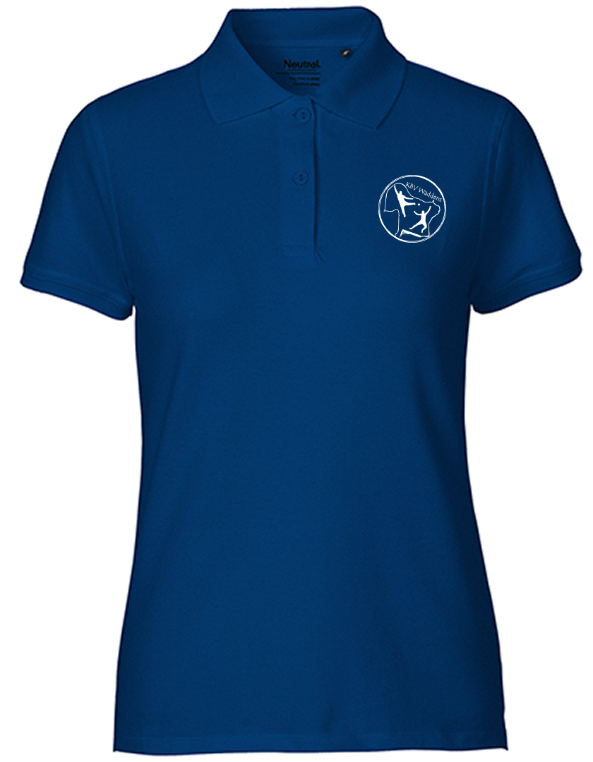 KBV Waddens Fan - Poloshirt Fairtrade Damen blaumit logo
