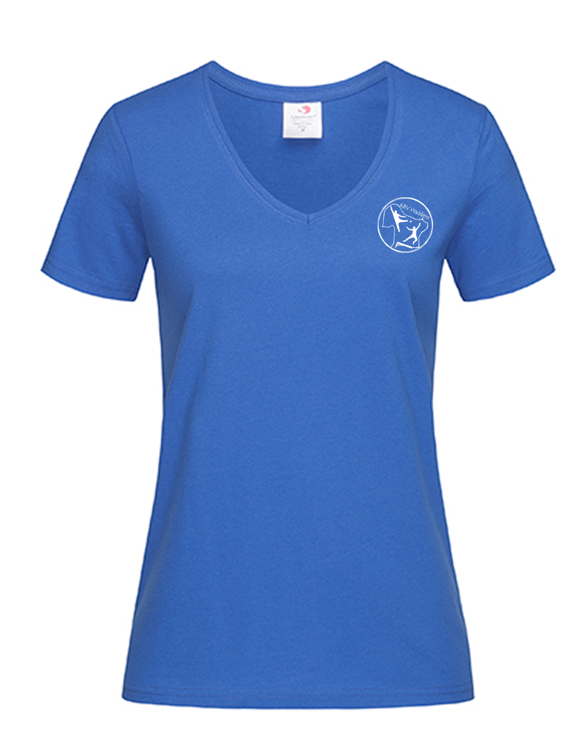 KBV Waddens Fan - T-Shirt V-Ausschnitt Damen blaumit logo