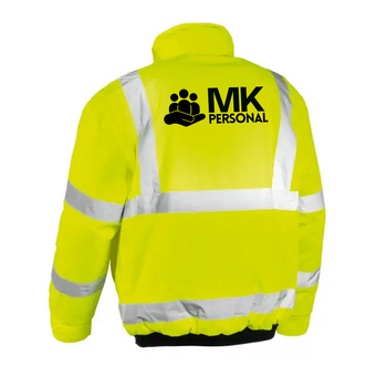 MK Personal Arbeitsjacke Warnschutz (inkl. Brust- und Rückenlogo)