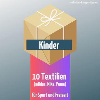 🎁 MYSTERY BOX adidas + Nike + Puma: 10 Sport-Textilien (Kinder)