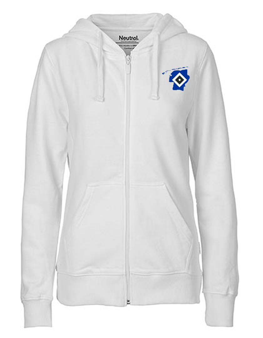 OFC PowerRaute Fresena Fan - Sweatjacke Fairtrade Damen weiß