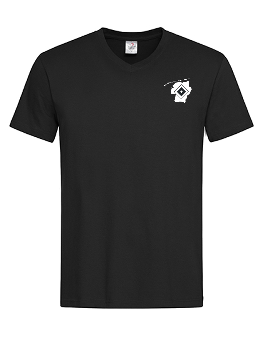 OFC PowerRaute Fresena Fan - T-Shirt V-Ausschnitt Herren schwarz