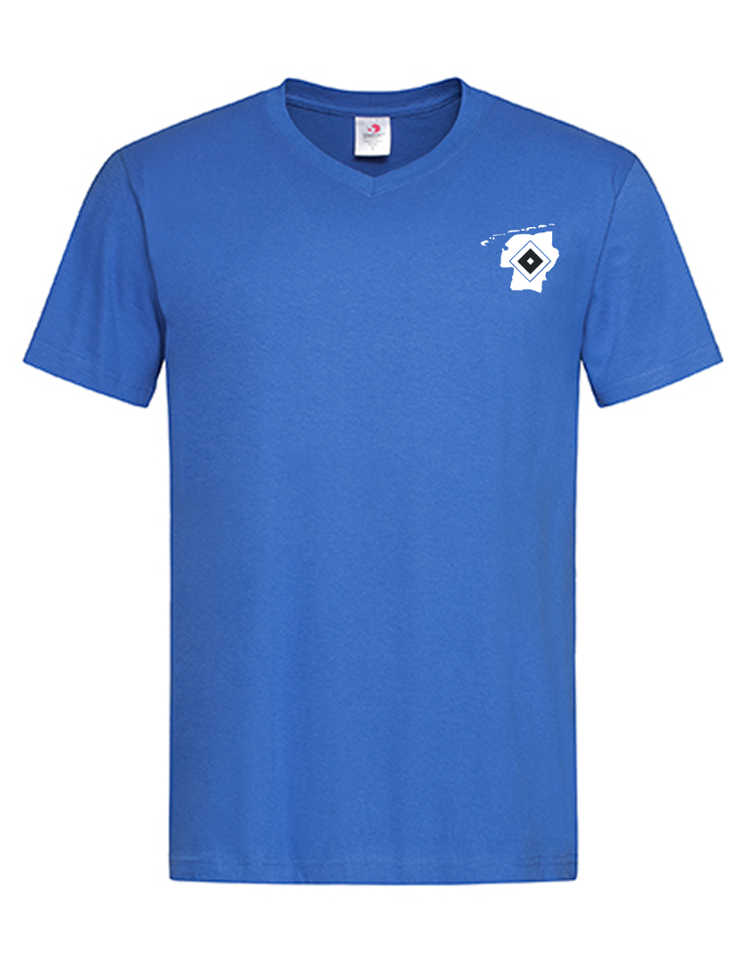 OFC PowerRaute Fresena Fan - T-Shirt V-Ausschnitt Herren blaumit logo