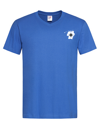 OFC PowerRaute Fresena Fan - T-Shirt V-Ausschnitt Herren blaumit logo