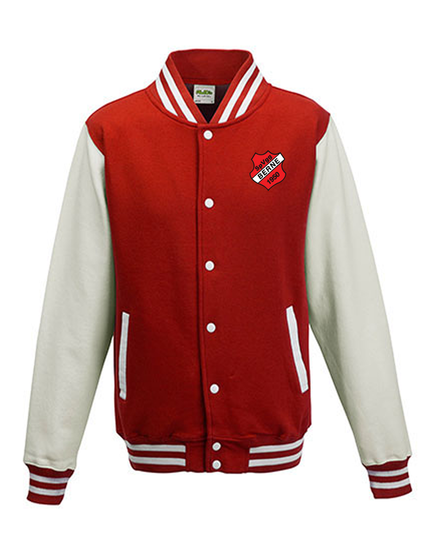 SVG Berne Fan - Collegejacke Herren rot-weiß