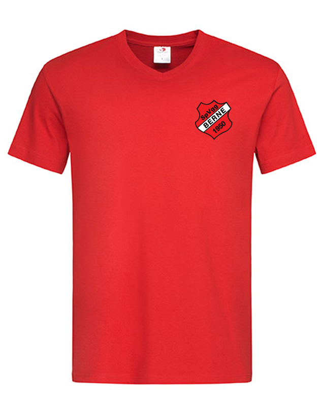 SVG Berne Fan - T-Shirt V-Ausschnitt Herren rot