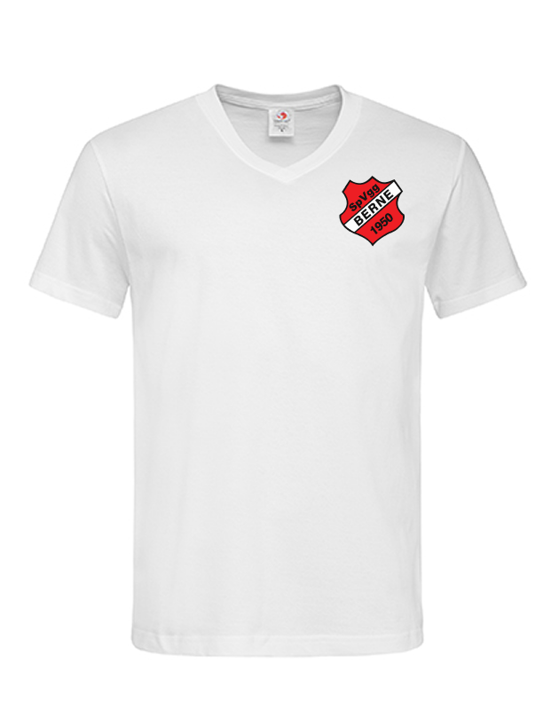 SVG Berne Fan - T-Shirt V-Ausschnitt Herren weiß