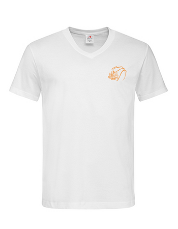 SV Brake Basketball Fan - T-Shirt V-Ausschnitt Herren weiß