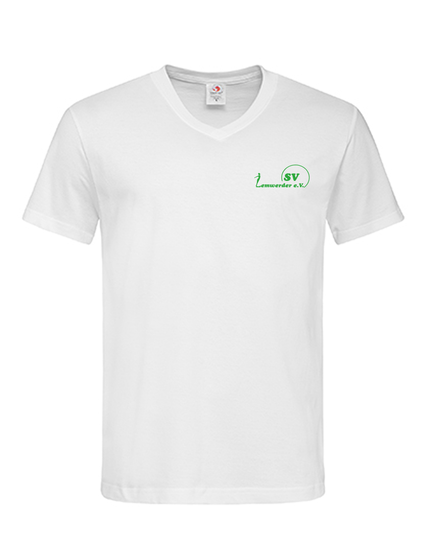 SV Lemwerder Fan - T-Shirt V-Ausschnitt Herren weiß