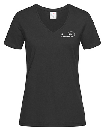 SV Lemwerder Fan - T-Shirt V-Ausschnitt Damen schwarz