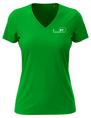 SV Lemwerder Fan - T-Shirt V-Ausschnitt Damen grün