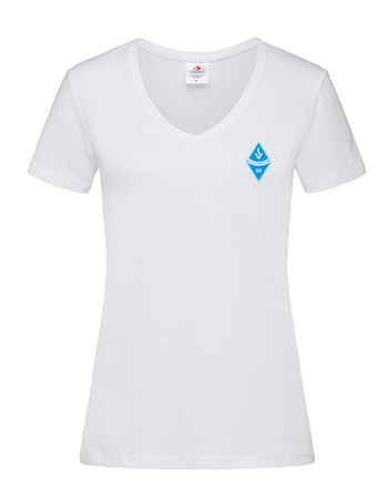 SV Ochtersum Fan - T-Shirt V-Ausschnitt Damen weiß