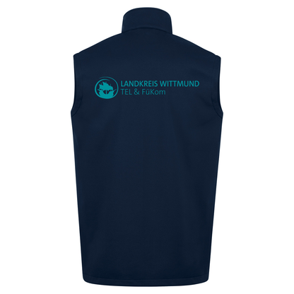 TEL Fükom Wittmund Softshellweste Premium Herren Blau