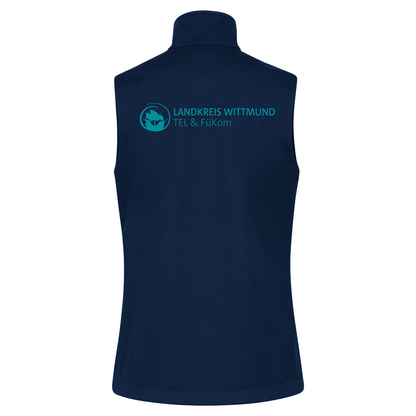 TEL Fükom Wittmund Softshellweste Premium Damen Blau