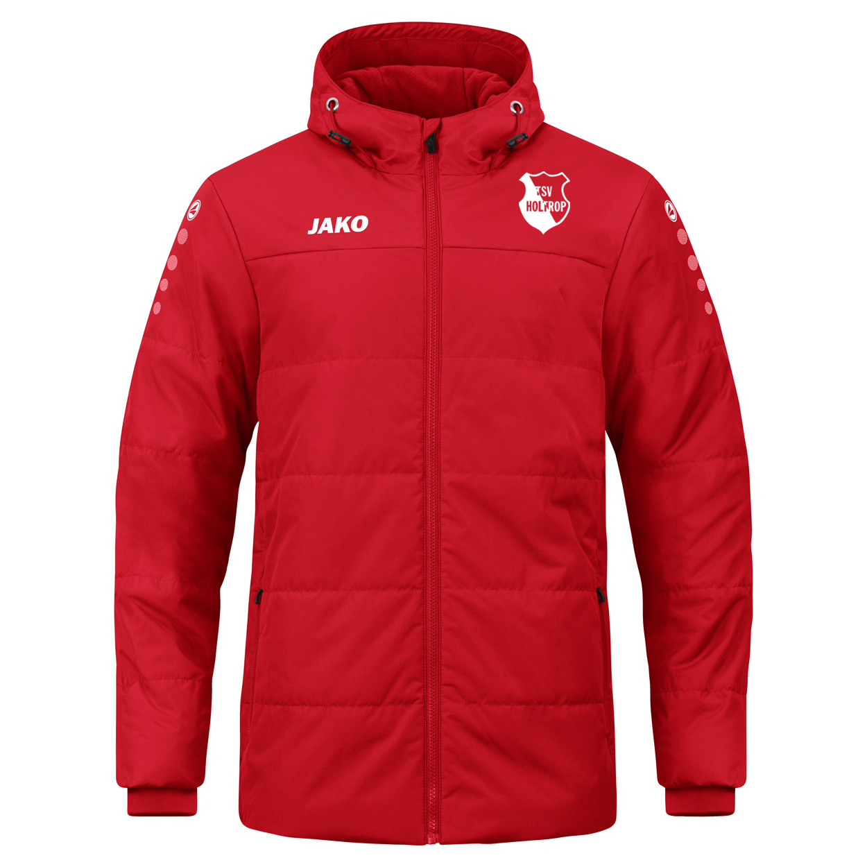 TSV Holtrop Coachjacke mit Kapuze Herren Rot