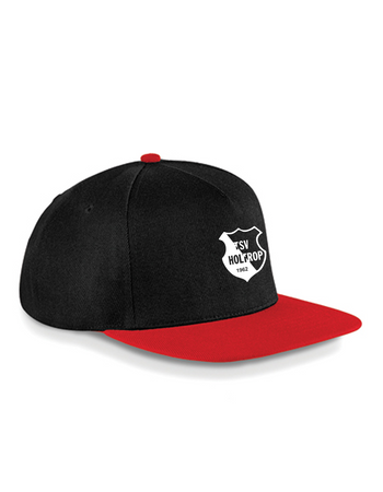 TSV Holtrop Fan - 5-Panel Snapback Flat schwarz rot