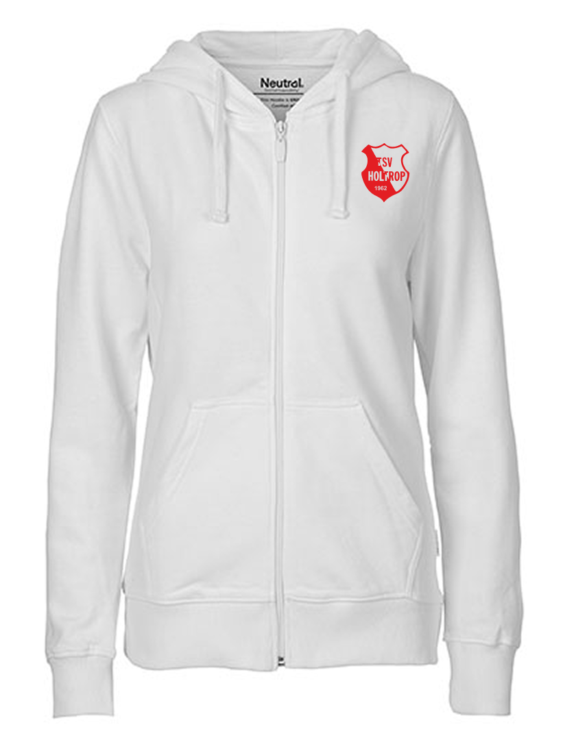 TSV Holtrop Fan - Sweatjacke Fairtrade Damen weiß