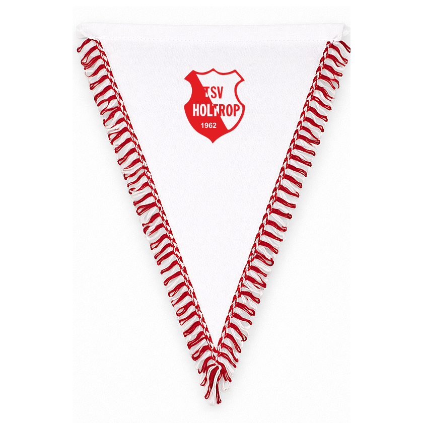 TSV Holtrop Fan - Wimpel 23*29 weiß rot