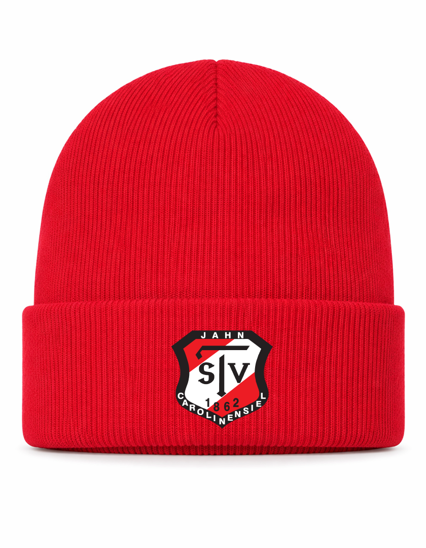 TSV Jahn Carolinensiel Fan - Beanie Strick rot
