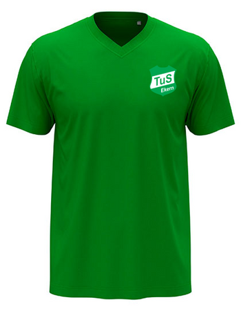 TuS Ekern Fan - T-Shirt V-Ausschnitt Herren grün