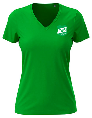 TuS Ekern Fan - T-Shirt V-Ausschnitt Damen grün