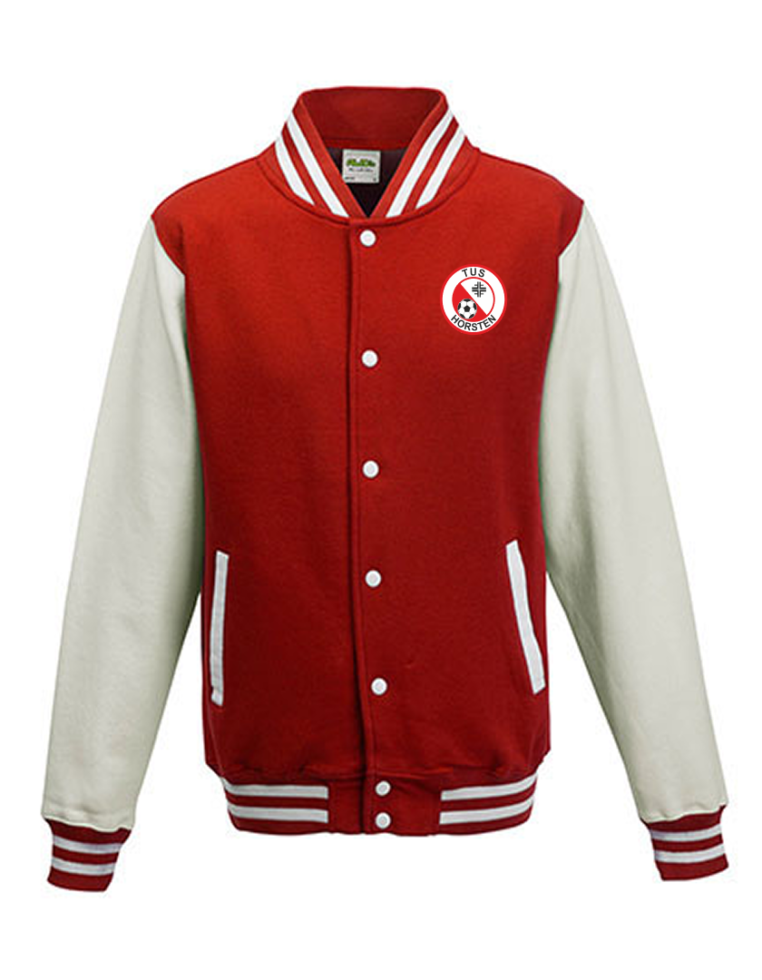 TuS Horsten-Etzel Fan - Collegejacke Herren rot-weiß