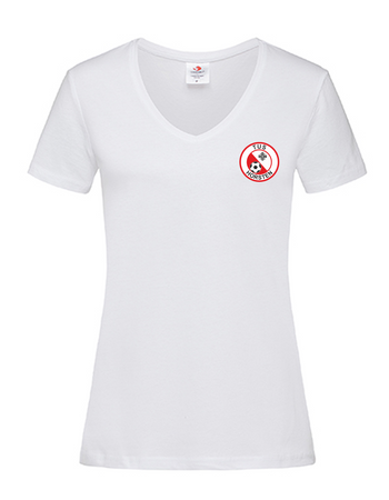 TuS Horsten-Etzel Fan - T-Shirt V-Ausschnitt Damen weiß