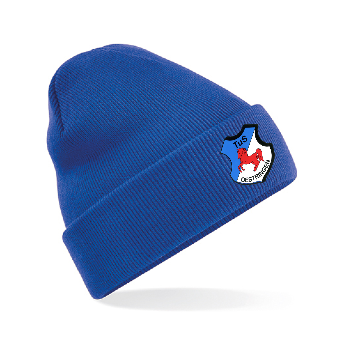 TuS Oestringen Leichtathletik Fan Beanie Strick Royal