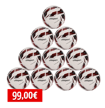 Uhlsport 10er BALLPAKET Attack Addglue 440 Weiß Gr. 5