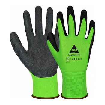 ZEIT & SERVICE Montagehandschuh Hase SuperFlex 508610 EN388 grün/schwarz (VE 100 Stück)